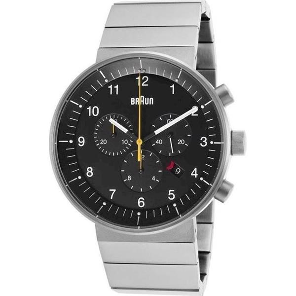 Image of Prestige mat rustfri stål quartz med chronograph Herre ur fra Braun, BN0095BKSLBTG